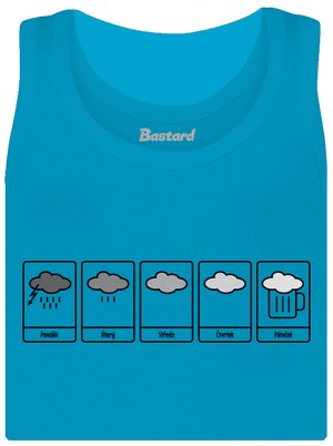 Předpověď počasí dámské tílko klasické Blue Atol