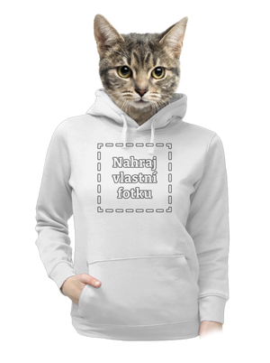 Vlastní potisk dámská mikina klokanka White