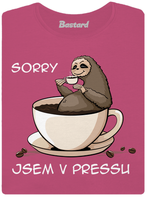 V pressu dámské tričko premium Magenta