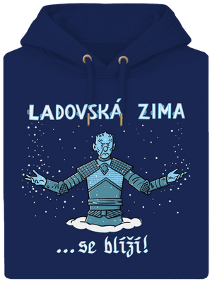 Ladovská zima se blíží unisex mikina premium Navy