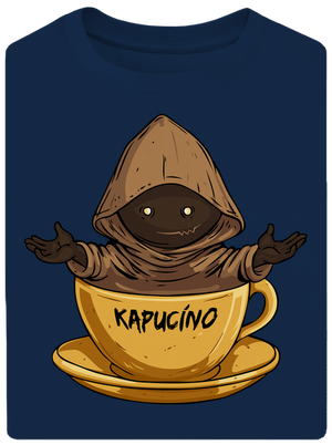 Kapucíno unisex tričko oversized Midnight Blue