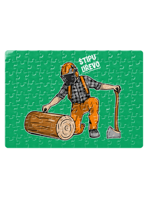 Dřevorubec puzzle White