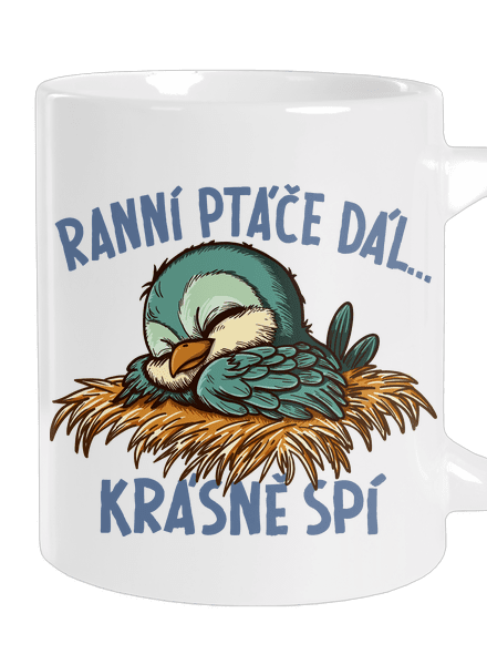 Ranní ptáče spí velký hrnek White