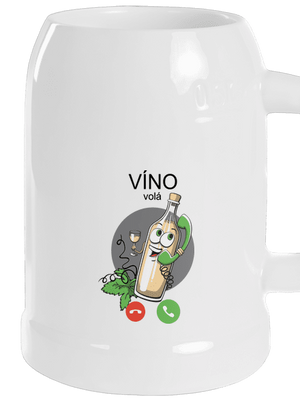 Bílé víno volá půllitr White