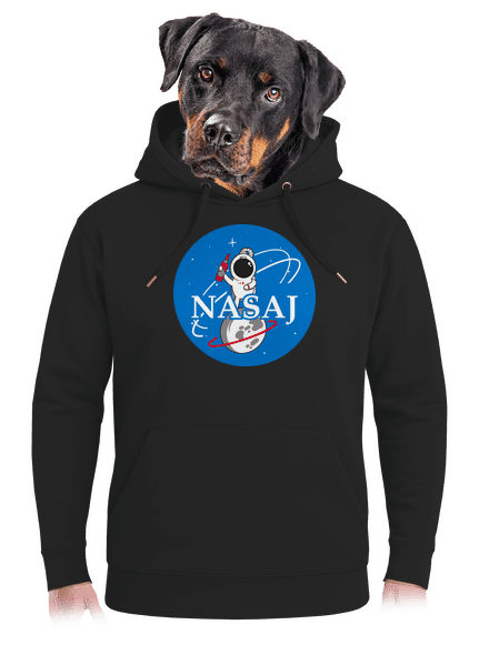 Nasaj unisex mikina premium Dark Black