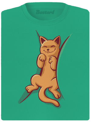 Spící kotě dámské sportovní tričko Mint Mal