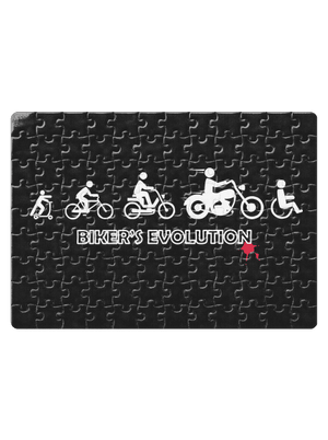 Bikers evolution puzzle White