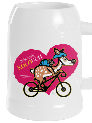 Kolouch na kole půllitr White