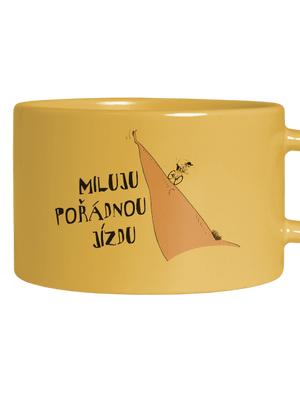 Miluju jízdu hrnek makronka Yellow Macaron