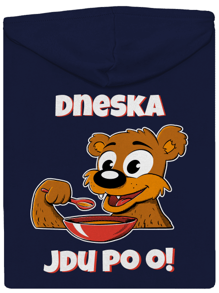 Dneska jdu po o pánská mikina na zip Navy