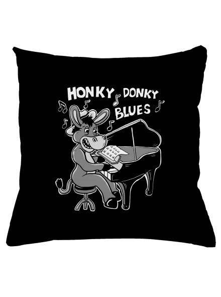 Honky donky blues polštář Black