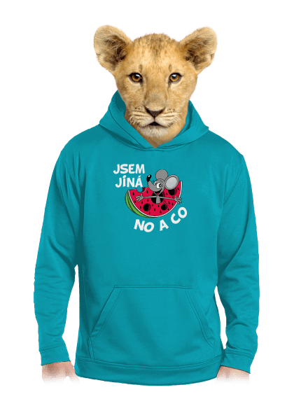 Jsem jiná dětská mikina klokanka Hawaiian Blue
