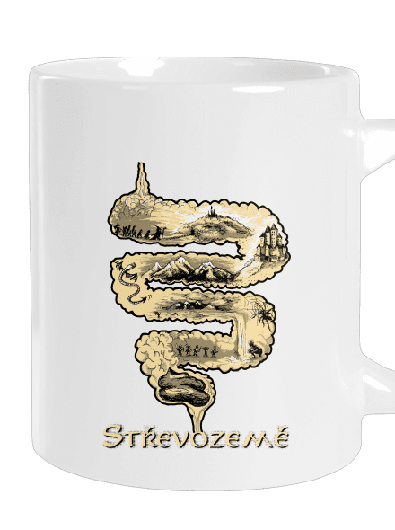 Střevozemě velký hrnek White