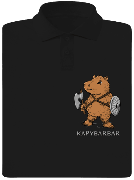 Kapybarbar pánská polokošile Black