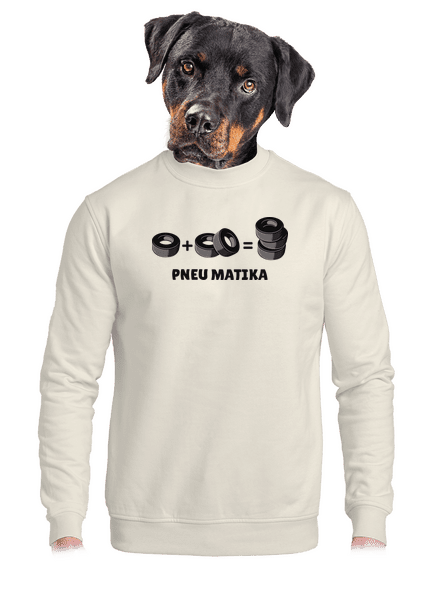 Pneu Matika unisex mikina bez kapuce Off White
