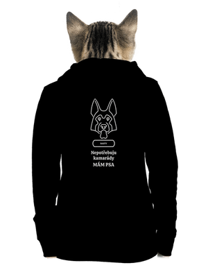 Nemůžu, mám psa dámská mikina na zip Black