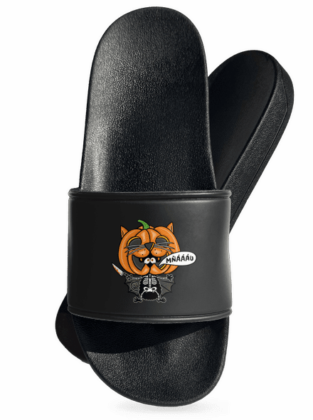 Halloweenská kočička pantofle Black