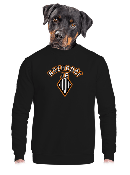 Rozhodčí unisex mikina bez kapuce Black