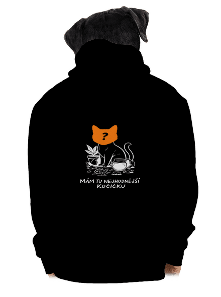 Mám nejhodnější kočičku pánská mikina na zip Black
