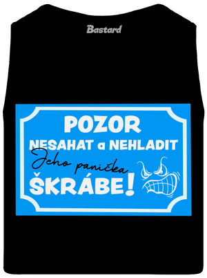 Pozor, nesahat pánské tílko Black