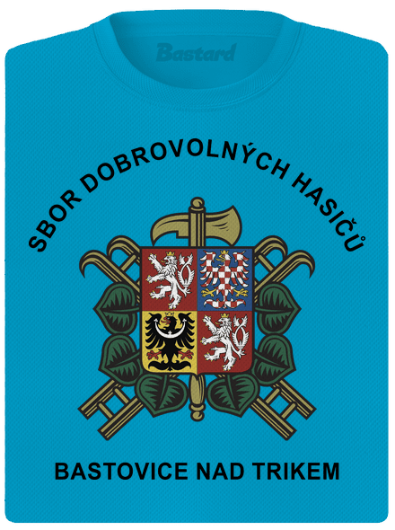Sbor dobrovolných hasičů s vlastním erbem obce dámské sportovní tričko Blue Atol