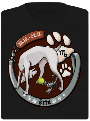 Psí horoskop: Štír dámské sportovní tričko Black