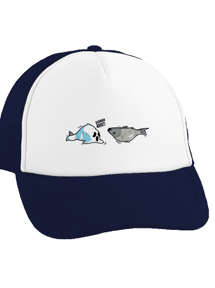 Leklá ryba kšiltovka truckerka French Navy cap