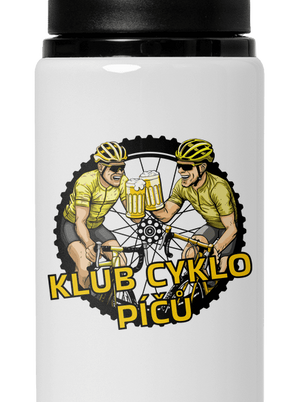 Klub cyklo píčů lahev na vodu White