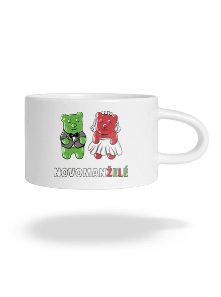 Novomanželé z želé hrnek makronka White