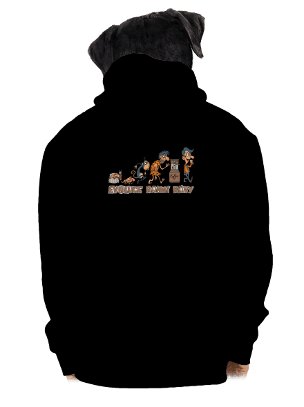 Evoluce ranní kávy pánská mikina na zip Black
