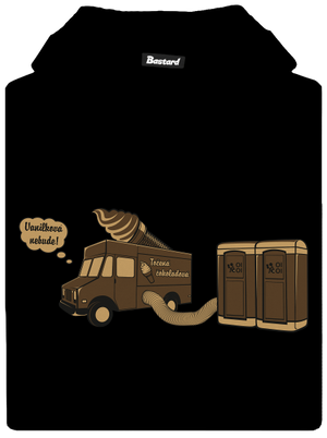 Točená čokoládová dětská mikina klokanka Black