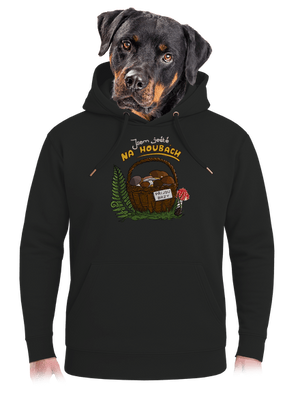 Na houbách unisex mikina premium Dark Black