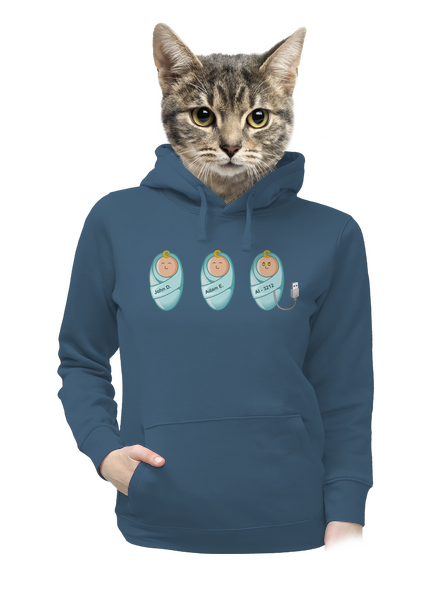 AI baby dámská mikina klokanka Denim