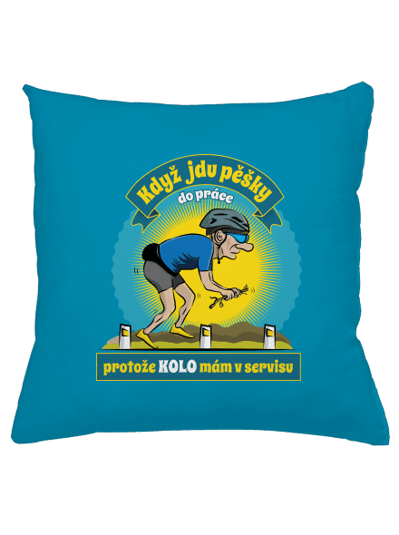 Závislost na kole polštář Blue Turquoise
