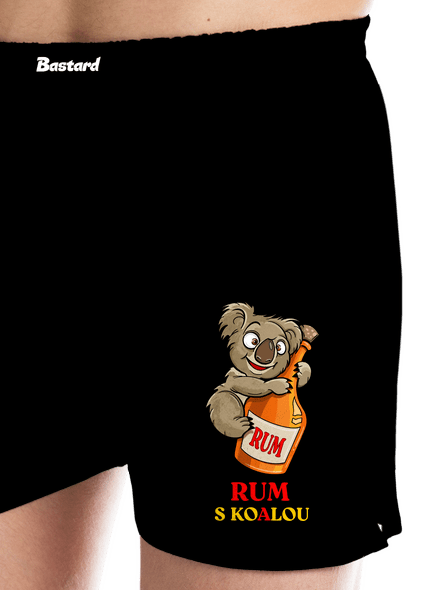 Rum s koalou pánské trenky Black