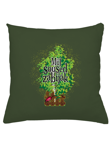Můj soused zabiják polštář Olive Green