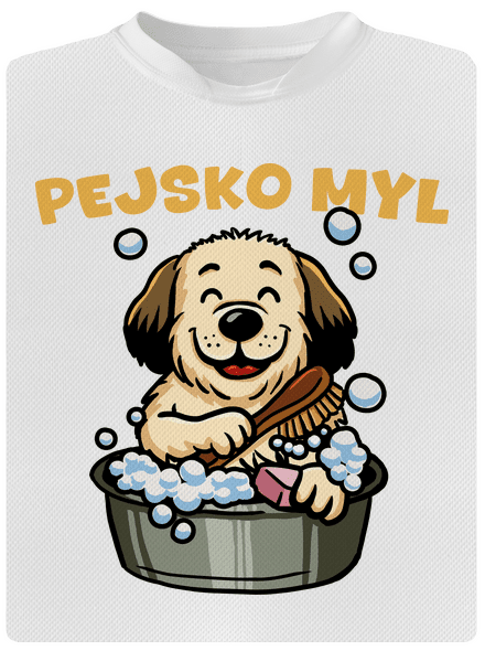 Pejskomyl dětské sportovní tričko White