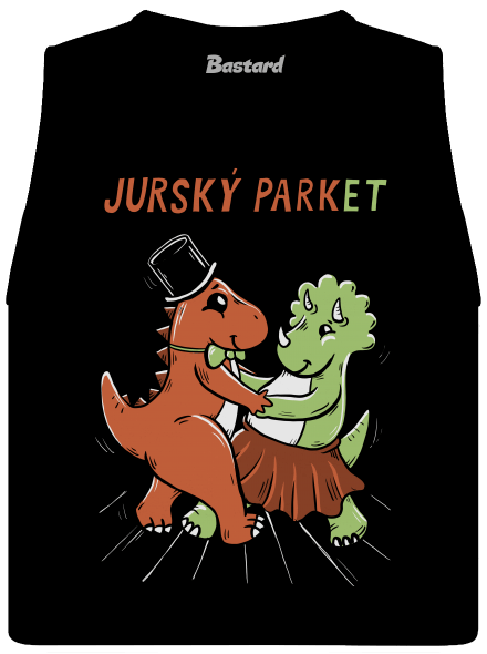 Jurský parket dámské tílko volné Black