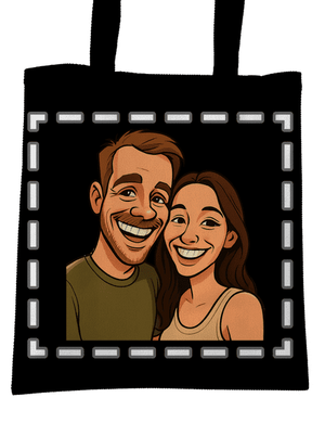 Karikatura z vlastní fotky taška Black