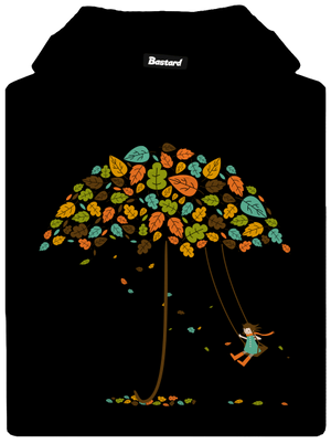 Radost z podzimu pánská mikina klokanka Black