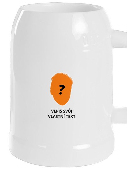 Tvoje hlava půllitr White