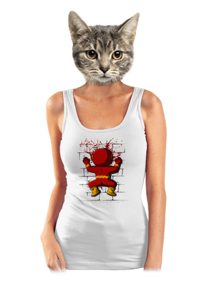 Flash dámské tílko klasické White