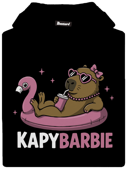 Kapybarbie dětská mikina klokanka Black