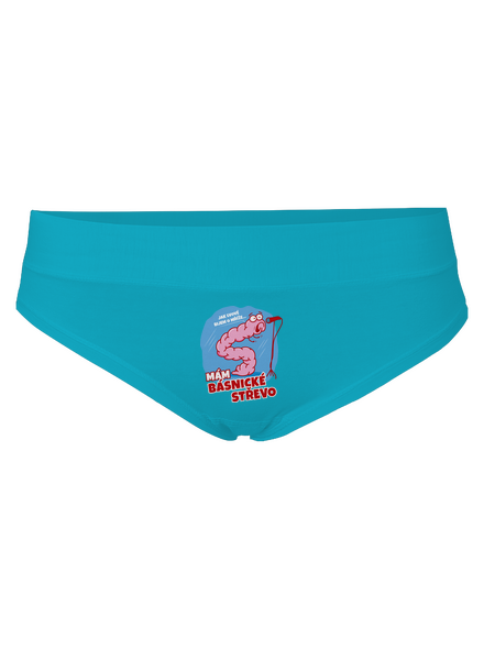 Básnické střevo dámské kalhotky Turquoise