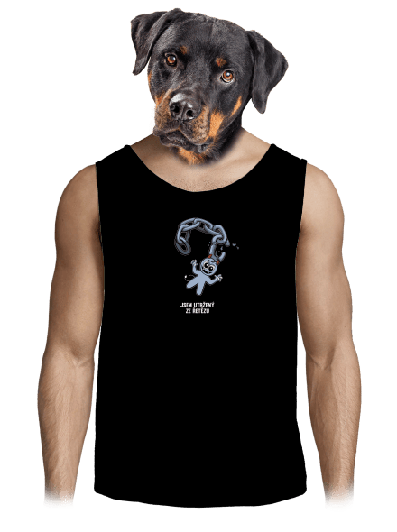 Utržený ze řetězu pánské tílko Black