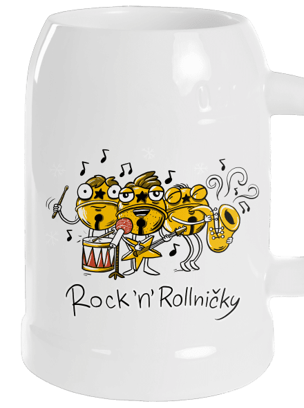 Rock 'n' rollničky půllitr White