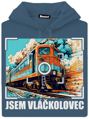 Jsem vláčkolovec dámská mikina klokanka Denim