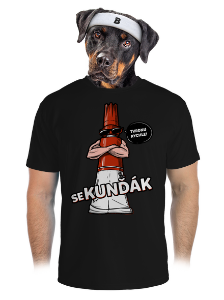 Sekunďák pánské sportovní tričko Black