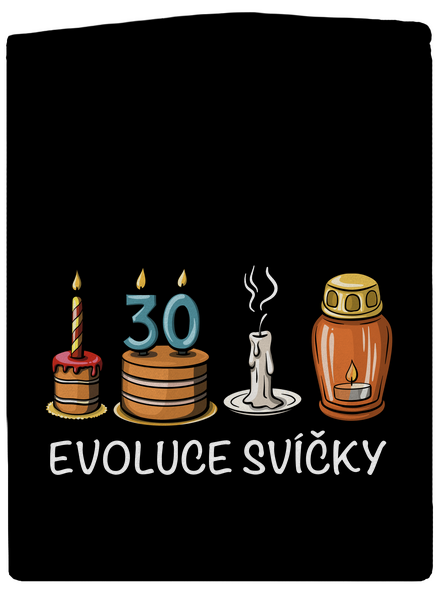 Evoluce svíčky dámská mikina na zip Black