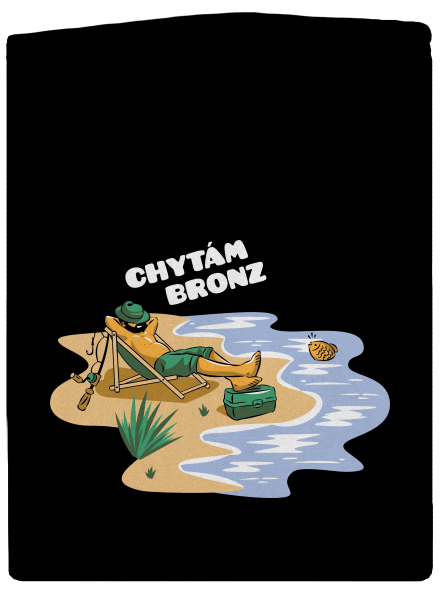 Chytám bronz pánská mikina na zip Black